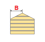 Horma estaldura horizontaletarako oholen edo estalduraren linean kalkulua